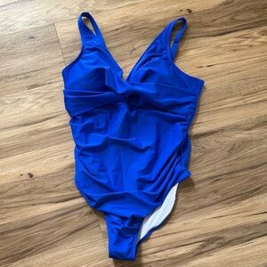 NWOT Vibrant Blue One-Piece Swimsuit Size XL